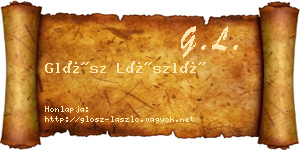 Glósz László névjegykártya